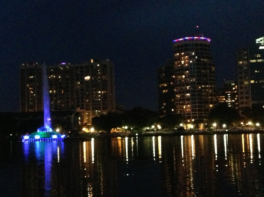 Lake Eola ~ Fireworks at the Fountain 2013